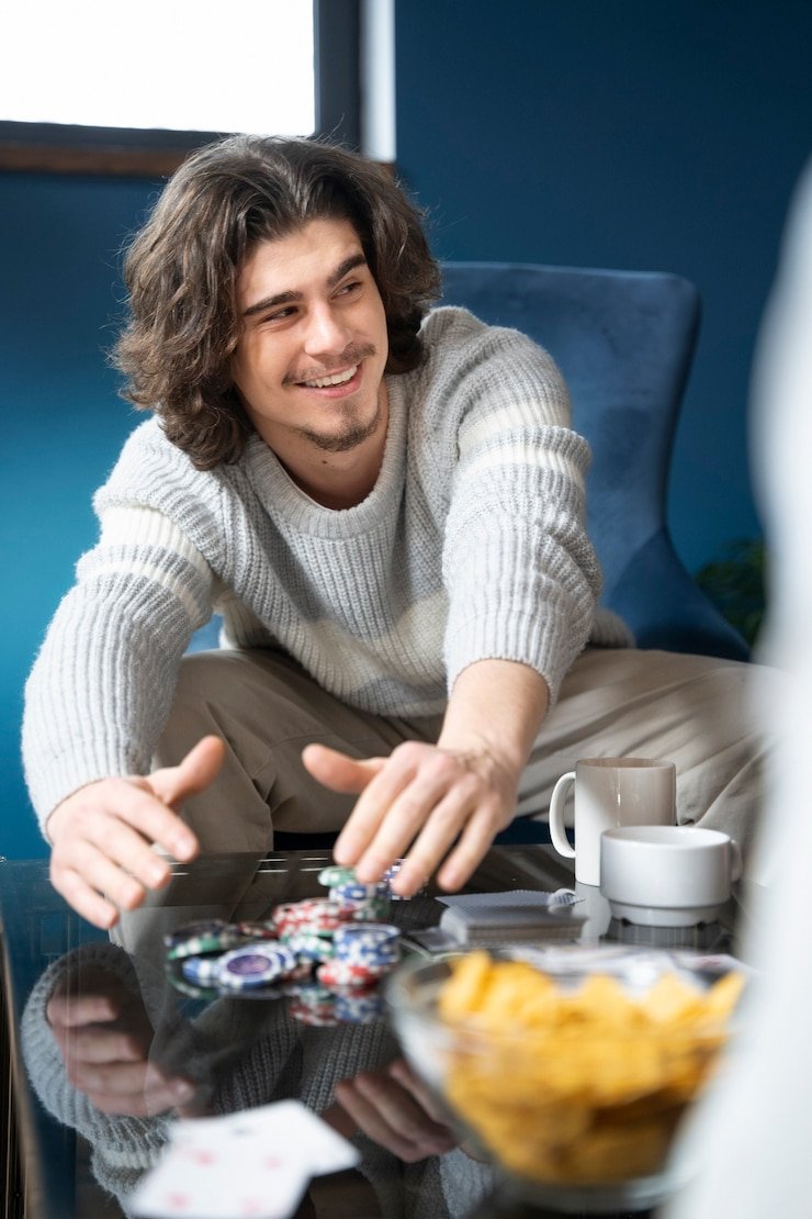 Antarmuka blackjack dengan dealer langsung
